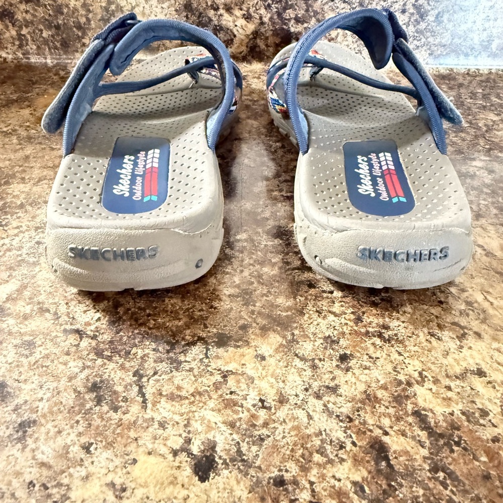 Skechers Navy and Beige Outdoor Sandals - Picture 2 of 3